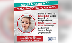 Eskişehir'de SMA hastası Zeynep Bebek destek bekliyor