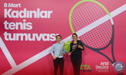 Kadınlar tenis turnuvası büyük heyecan yarattı