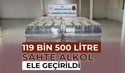 Antalya’da Sahte Alkol Operasyonu: 119 Bin 500 Litre Ele Geçirildi