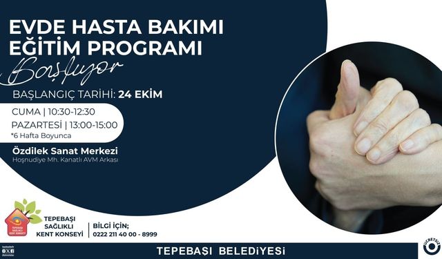 Evde hasta bakımı  eğitimleri başlıyor