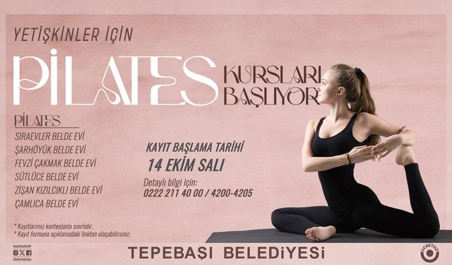 Yetişkinlere pilates  kursları başlıyor