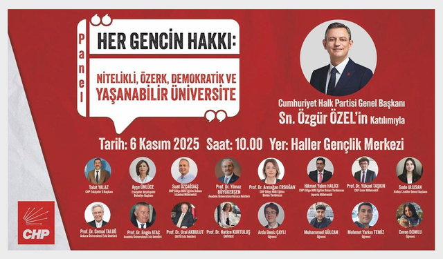 Özgür Özel Eskişehir’de düzenlenecek panele katılacak