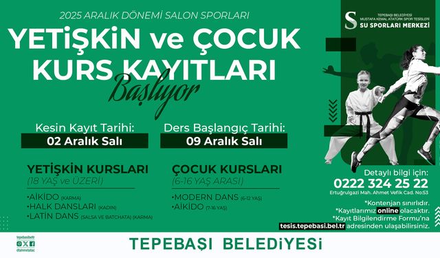 Çocuk ve Yetişkin Kurs Kayıtları Başlıyor