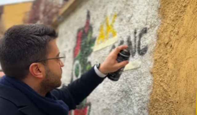 Sprey Boyalarla Vicdanın Sesi Oldular: Eskişehir AK Parti'den Dünyaya Filistin Dersi!