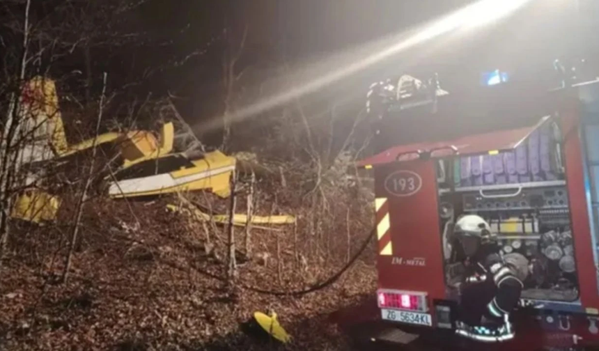 Yangın söndürme uçağının enkazına ulaşıldı: 1 şehidimiz var